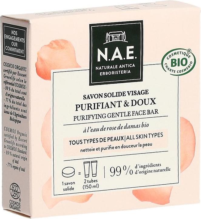 Immagine prodotto N.A.E. Naturale Antica Erboristeria Barretta purificante delicata per il viso, con certificazione (Salviette detergenti per il viso)