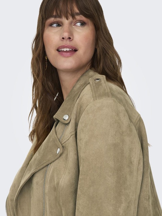 Actual product image Only Fly-away collar curve jacket Biker jacket in leather look (46)