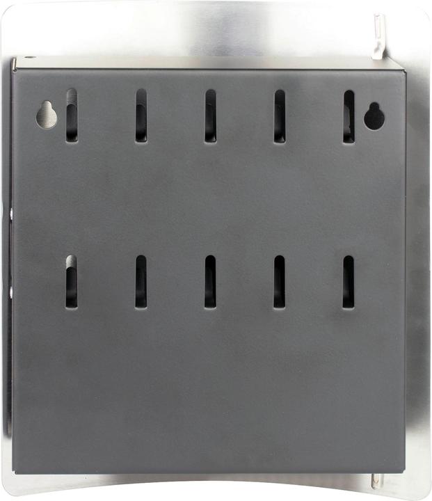 Immagine prodotto Burg Wächter Cassetta portachiavi con motivo "Keys PLEASE", 10 ganci Sportello in acciaio inox con scritte