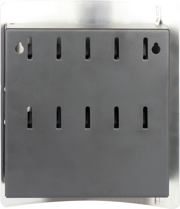Actual product image Burg Wächter Motif key box "Keys PLEASE", 10 hooks Stainless steel door with lettering, black st