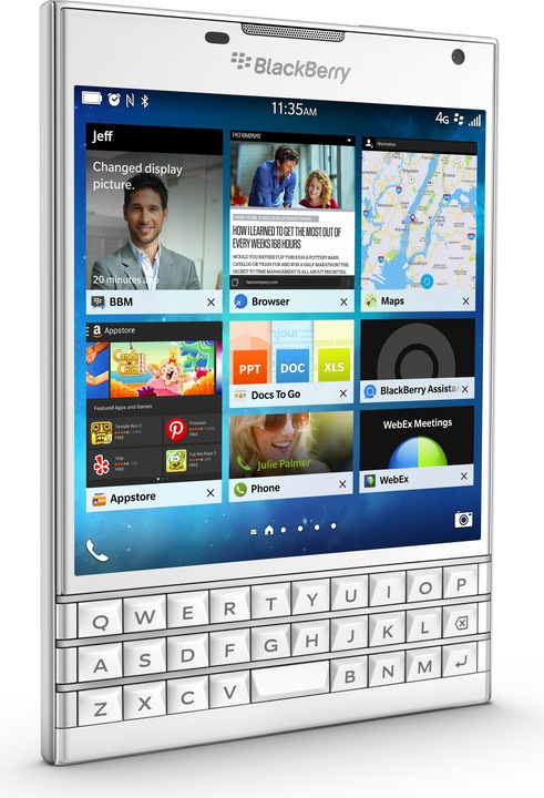 Produktbild BlackBerry Passport (32 GB, Weiss, 4.50", Single SIM, 13 Mpx, 4G)