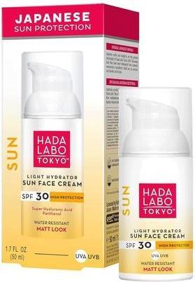 Actual product image Hada Labo TOKYO SUN Face Sunscreen 50ml 30 SPF UVA UVB Moisturizing Day Cream for Sensitive Skin (Sun cream face, SPF 30, 50 ml)