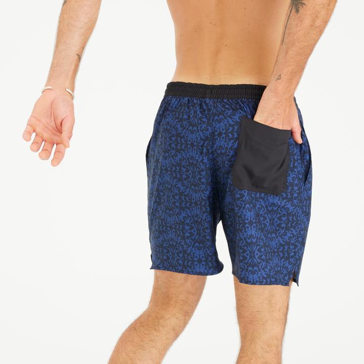 Actual product image Olaian Men's Swim Shorts Surf 100 18" Long - Strdarknight Dark Blue