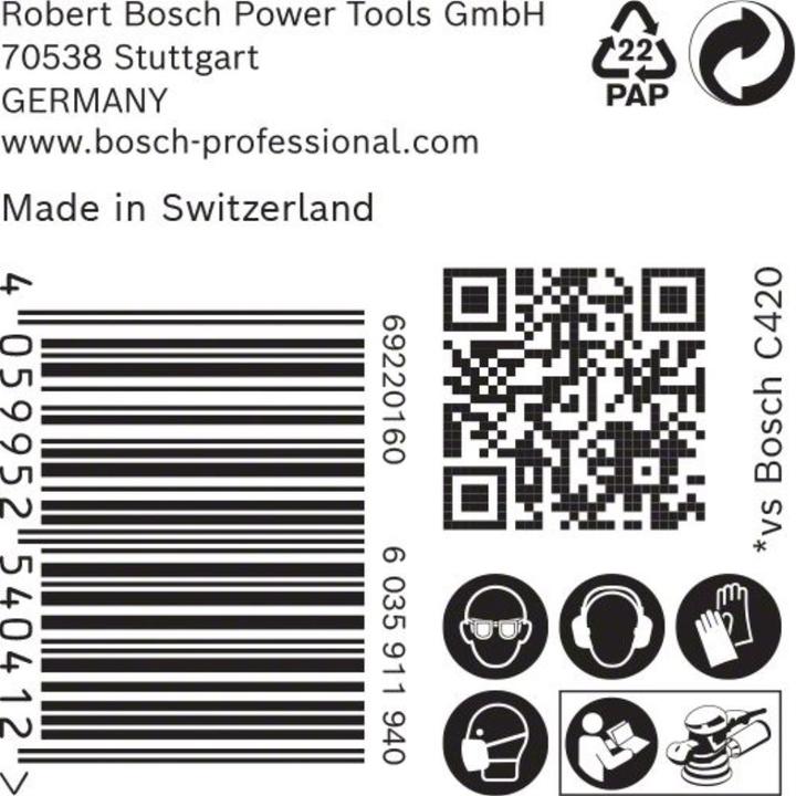 Actual product image Bosch Professional Zubehör EXPERT M480 Sanding net for random orbital sander, 150 mm, G 220, 50 pieces (220)