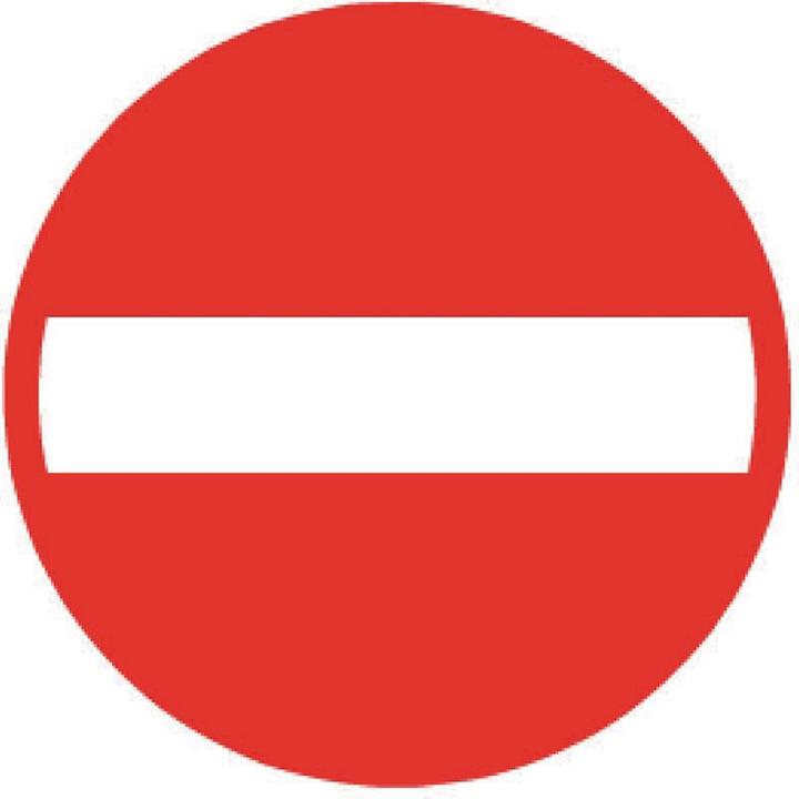 Actual product image BRW Entry prohibited