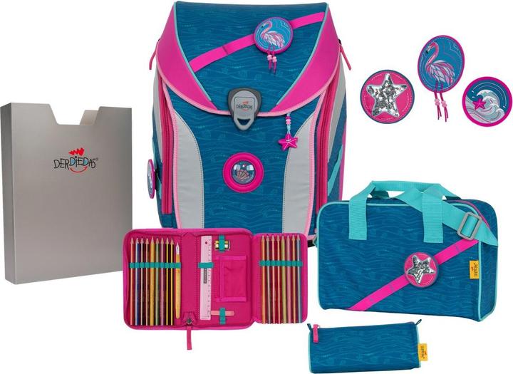 Immagine prodotto Derdiedas ErgoFlex Max Set di zaini scolastici Caraibi (22 l)