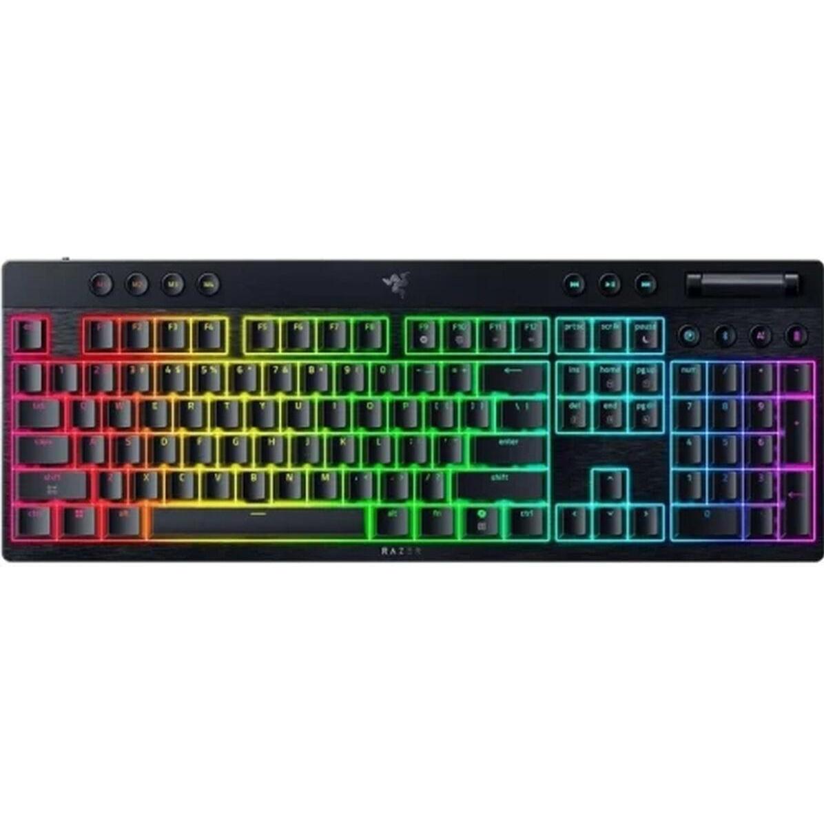 Razer BlackWidow V4 Low-profile HyperSpeed (USA, Kabellos), Tastatur, Schwarz