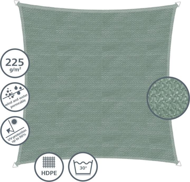 Immagine prodotto Windhager Tenda da sole 400 cm, quadrata, verde (4 x 4 m)