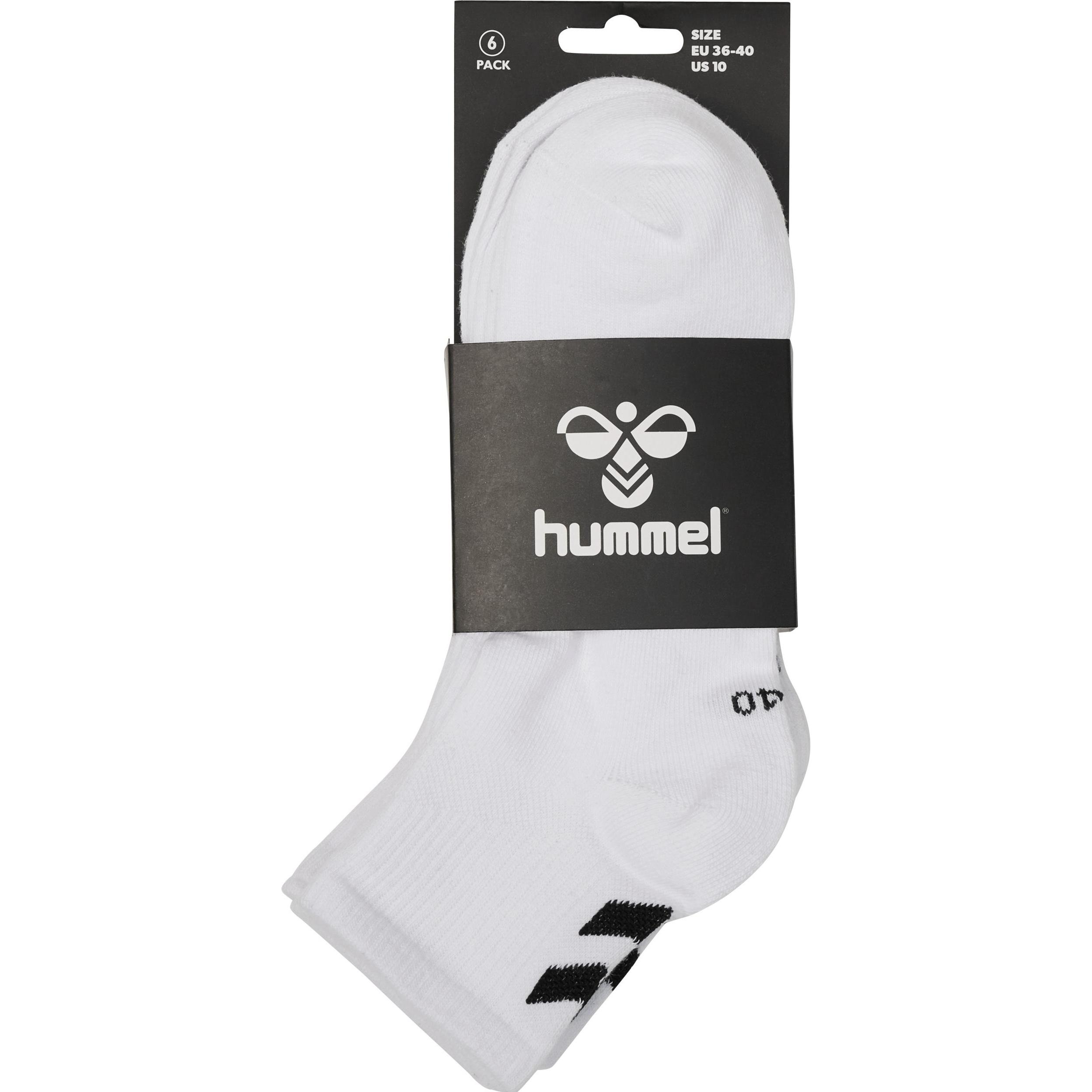 Thumbnail - hummel, Unisex, Sportsocken, Chevron 6-Pack Mid Cut Socks (41 - 45), Weiss