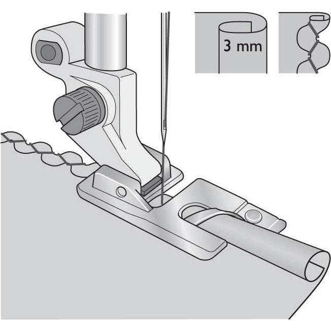Husqvarna Säumerfuss für 3mm Muschelnaht, Nähzubehör
