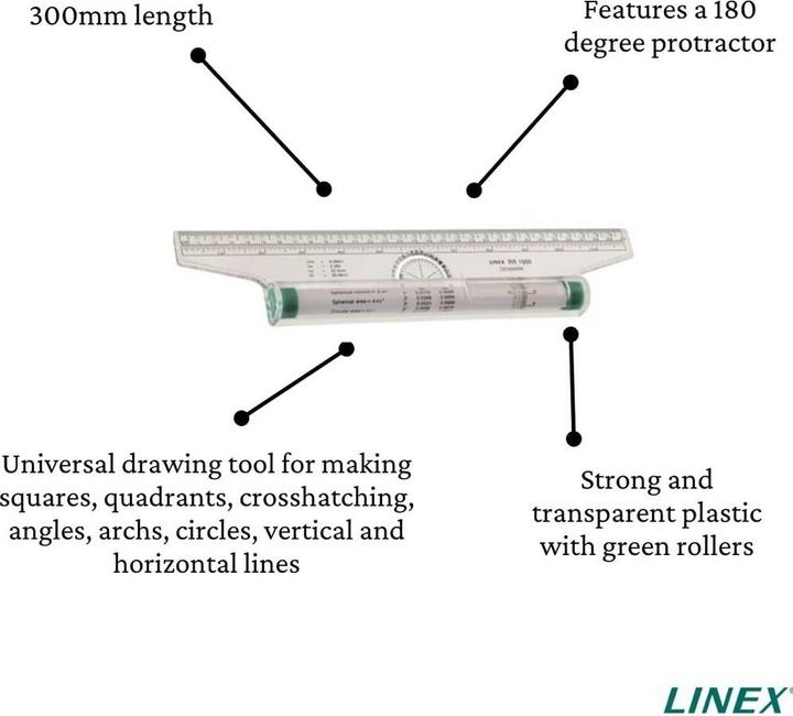 Actual product image Linex Roll Ruler (30 cm, Plastic)
