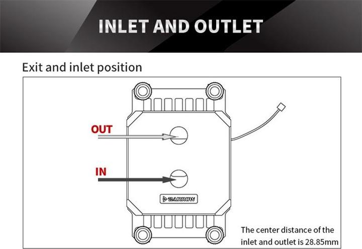 Produktbild Barrow AMD CPU-Wasserkühler RGB, Acryl - schwarz