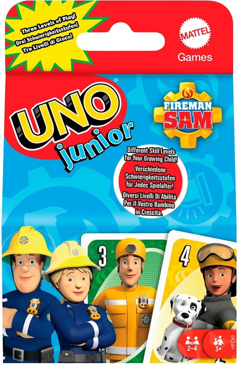 UNO Junior Feuerwehrmann Sam (Englisch, Französisch, Deutsch, Italienisch)