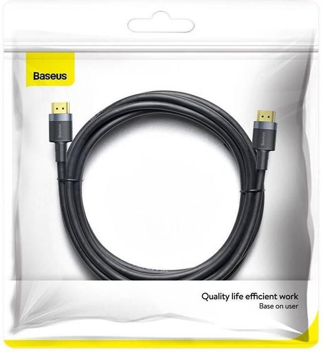 Actual product image Baseus Cafule 4KHDMI Male To 4KHDMI Male Adapter Cable 1m Black (1 m)