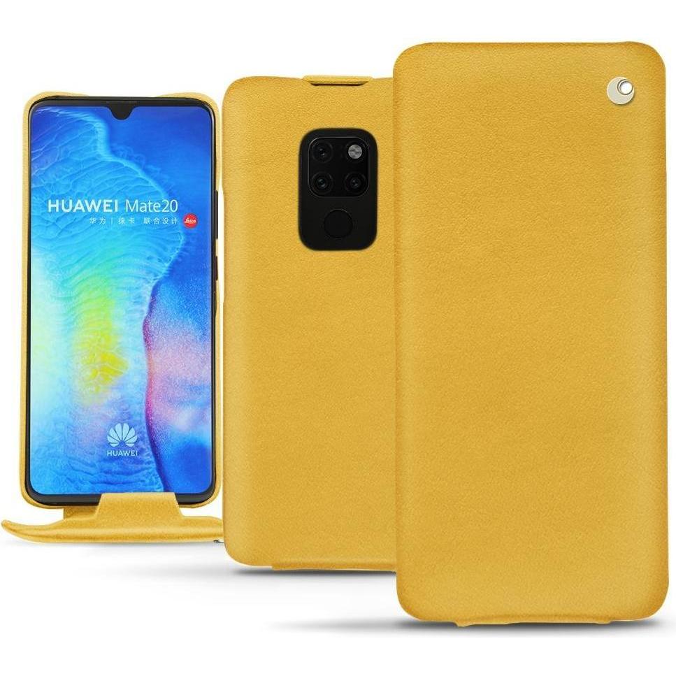 Noreve Lederschutzhülle vertikal (Huawei Mate 20), Smartphone Hülle, Orange