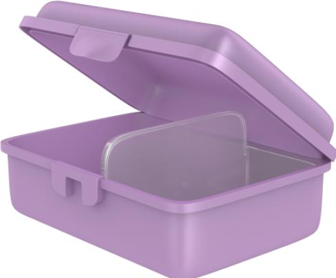 Image du produit Fizzii Cheval, boîte à goûter lilas avec compartiment de séparation