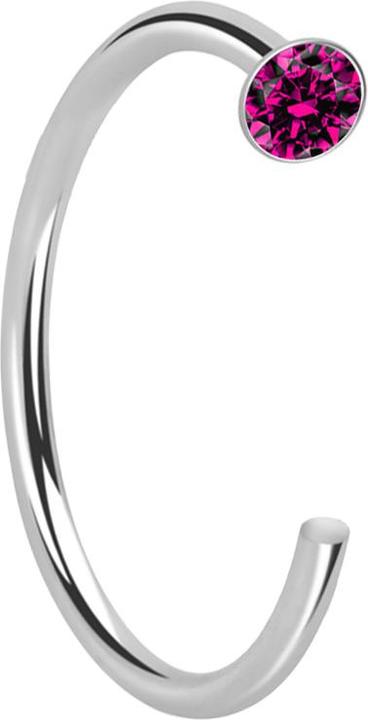 Immagine prodotto Star Piercing Nasenring offen silber Kristall fuchsia (senza ottone, Argento 925)