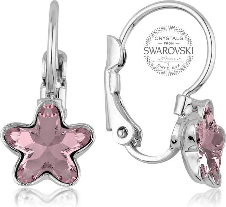 Produktbild Levien Girl earrings with pink crystal STARBLOOM (L)