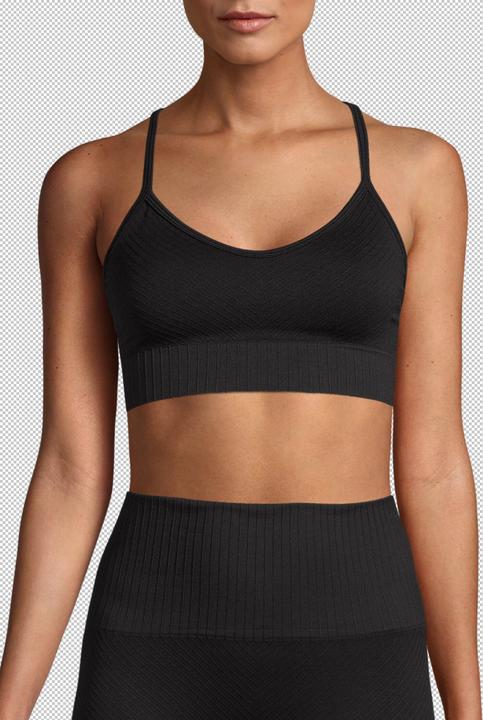 Produktbild CASALL Nahtloses, geripptes Sporttop mit Grafik (M)