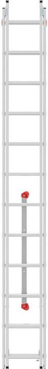 Produktbild Hailo S80 ProfiStep duo, Aluminium-Schiebeleiter 2-teilig, 2x12 Sprossen (Mehrzweckleiter, 14 cm)
