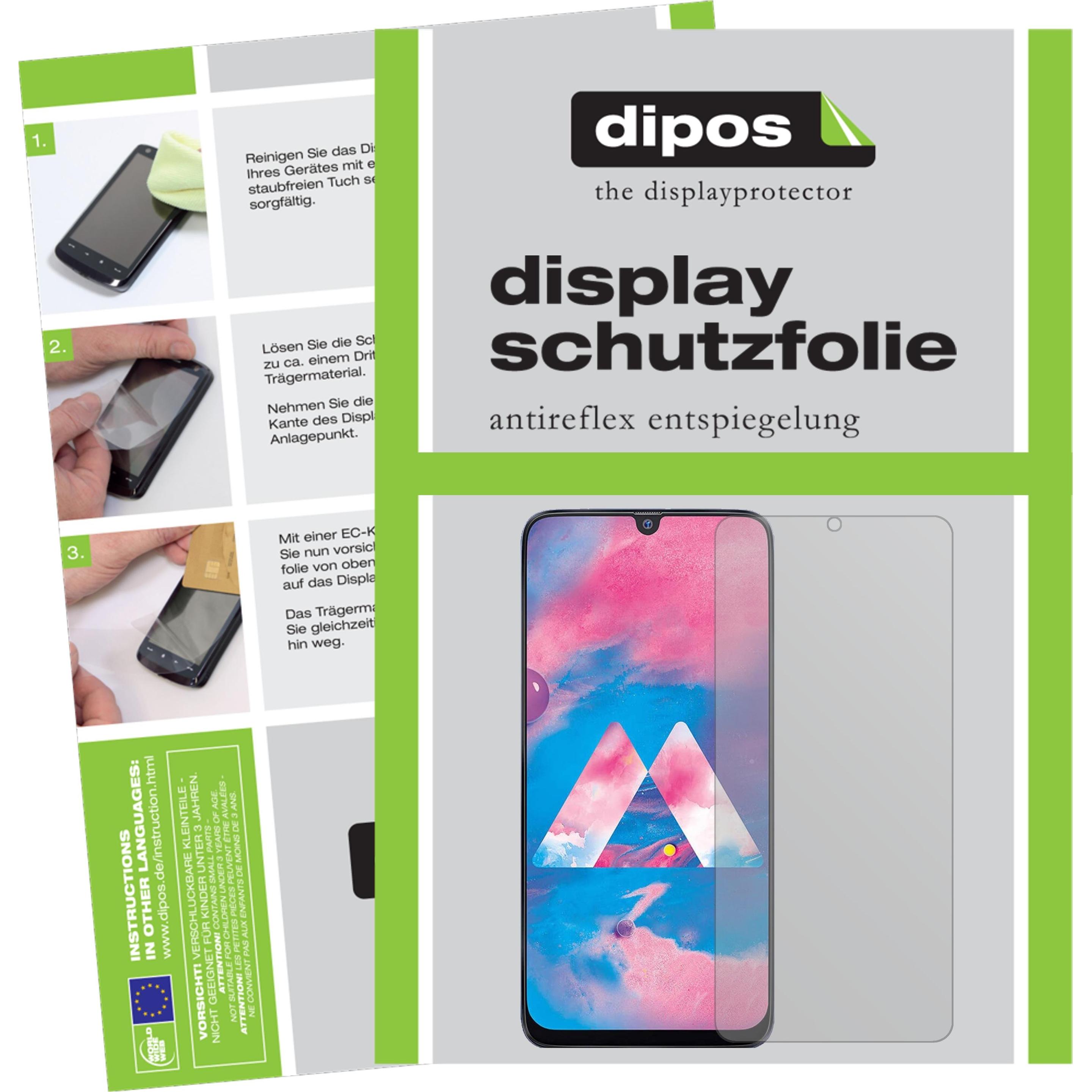 Dipos Displayschutzfolie Antireflex (6 Stück, Samsung Galaxy M30), Smartphone Schutzfolie, Transparent