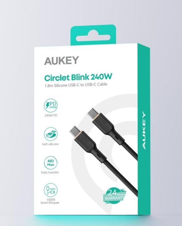 Actual product image Aukey USB C – USB C (1.80 m, USB 2.0, 240 W)