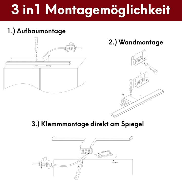 Actual product image Kalb Material für Möbel Spiegellampe (1100 lm)