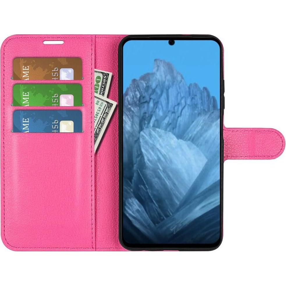 Thumbnail - Cover-Discount Google Pixel 9 / 9 Pro - Leder Etui Hülle (Google Pixel 9 Pro), Smartphone Hülle, Pink