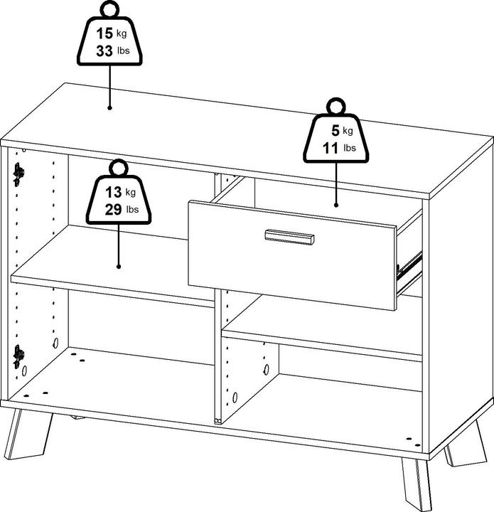 Image du produit Tvilum Ikast (98.70 x 39.10 x 73 cm)