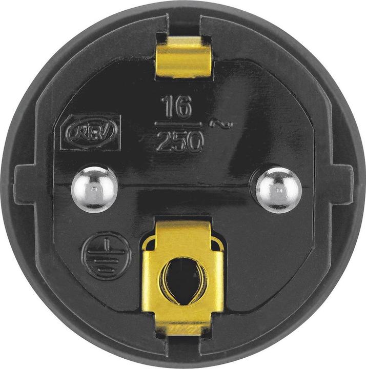 Actual product image REV 0512090555 Safety plug rubber 250 V Black IP44 (CEE 16/3)