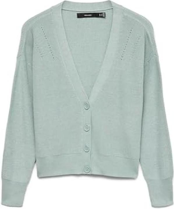 Vero Moda Vmnewlexsun Ls Short V-Neck Car Ga Noos (L)