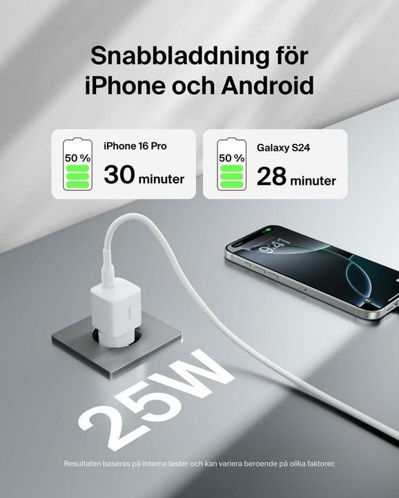 Image du produit Belkin BoostCharge 25 W USB-C avec PD (25 W, 1 portion)