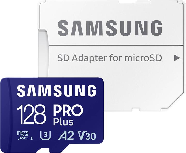 Actual product image Samsung PRO Plus (128 GB, microSDXC, U3, UHS-I)
