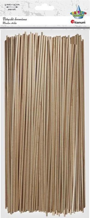 Produktbild Titanum Holzrundstäbe 3x250mm 100 Stk