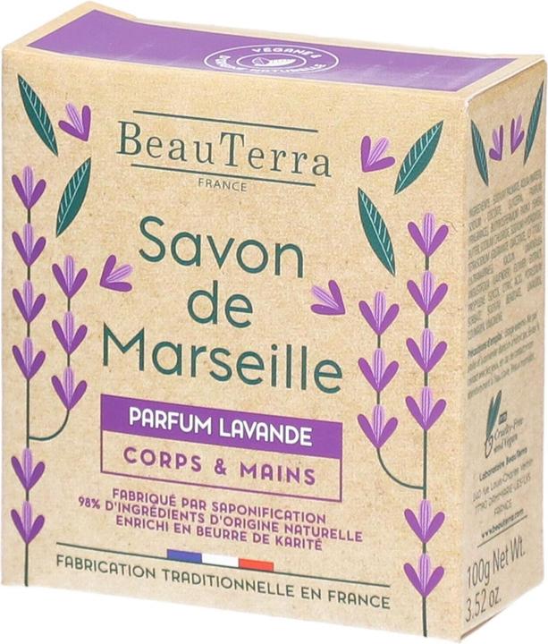 Actual product image BeauTerra Lavender Solid Marseille (100 g)