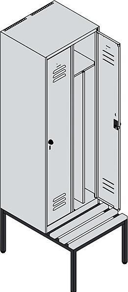 Actual product image C+P Locker Classic PLUS bench seat (60 cm, 212 cm)