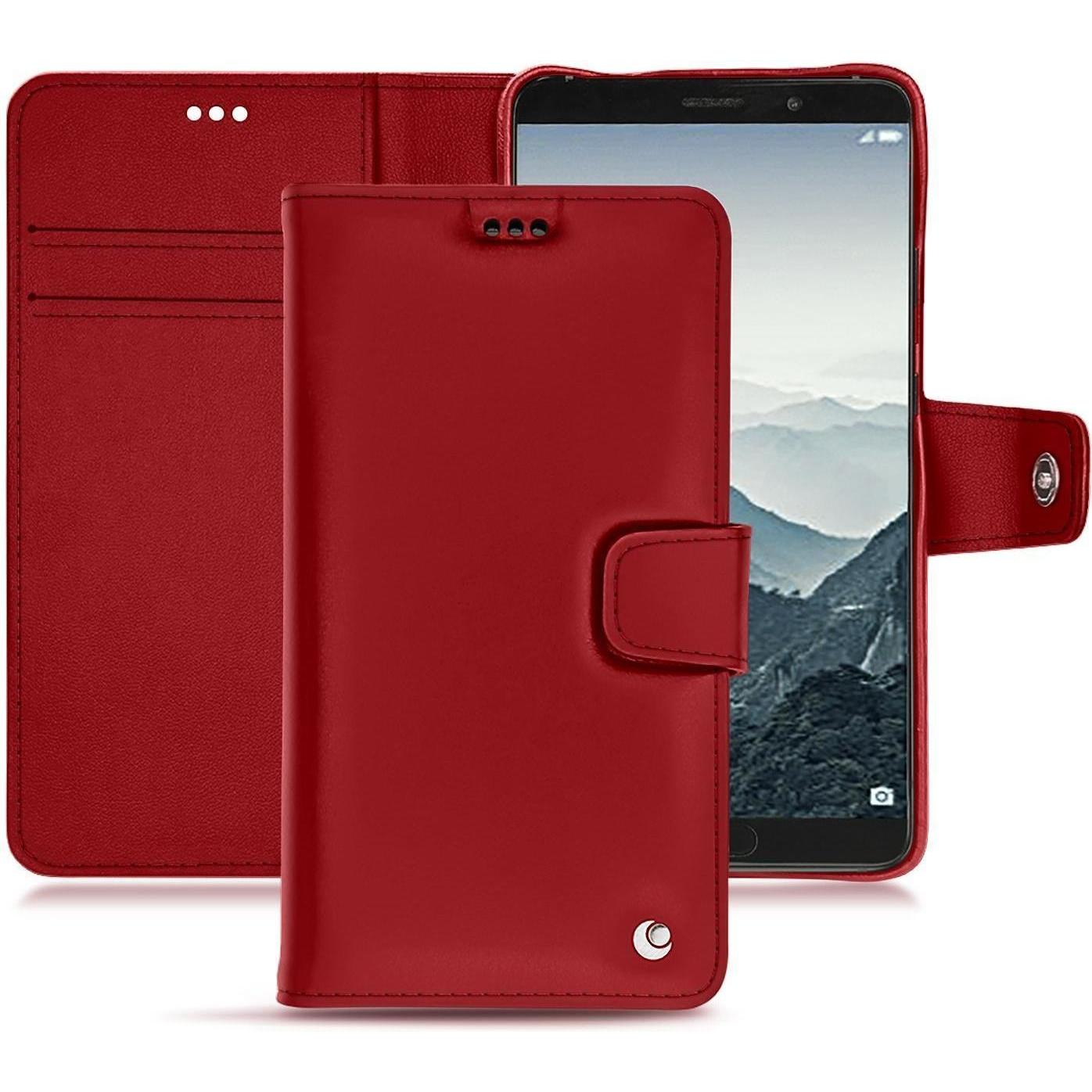 Noreve Lederschutzhülle Wallet (Huawei Mate 10), Smartphone Hülle, Rot