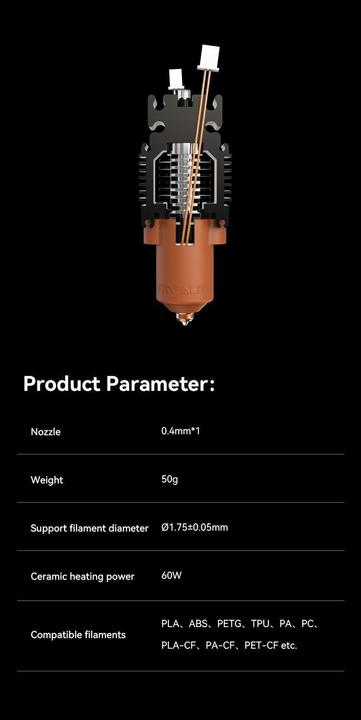 Produktbild Creality Heizelement Ender 3v3 (SE/KE) Quick-swap-Düse Kit (Düse)