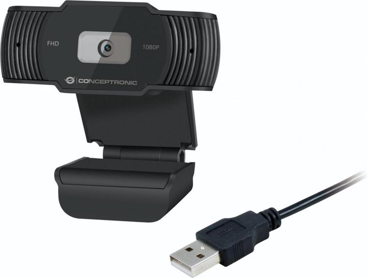 Productafbeelding Conceptronic Webcam AMDIS 1080P Webcam+Microfoon sw (2 Mpx)