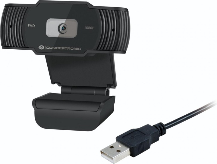 Actual product image Conceptronic Webcam AMDIS 1080P Webcam+Microphone sw (2 Mpx)