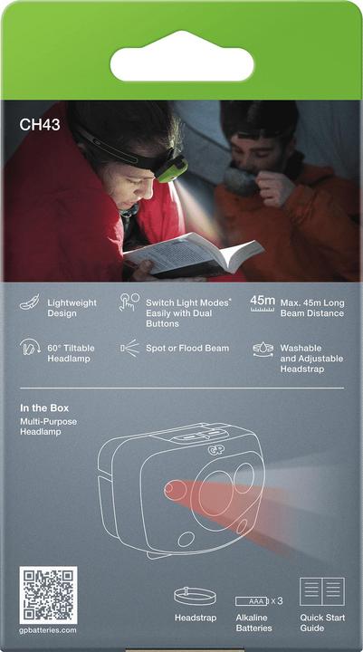 Actual product image GP Batteries GP Discovery Headlamp CH43 (300 lm)