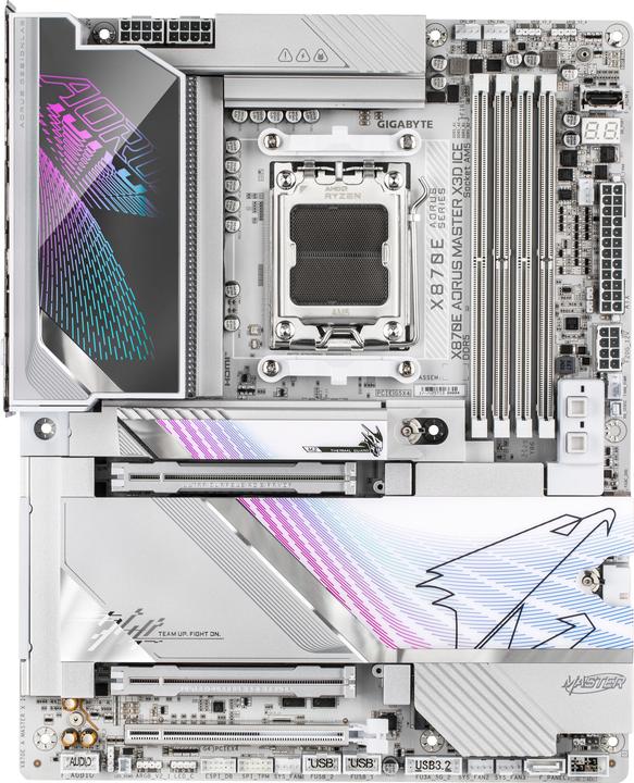 Actual product image Gigabyte X870E AORUS MASTER X ICE (X870,AM5,ATX,DDR5) (AM5, AMD X870E, ATX)