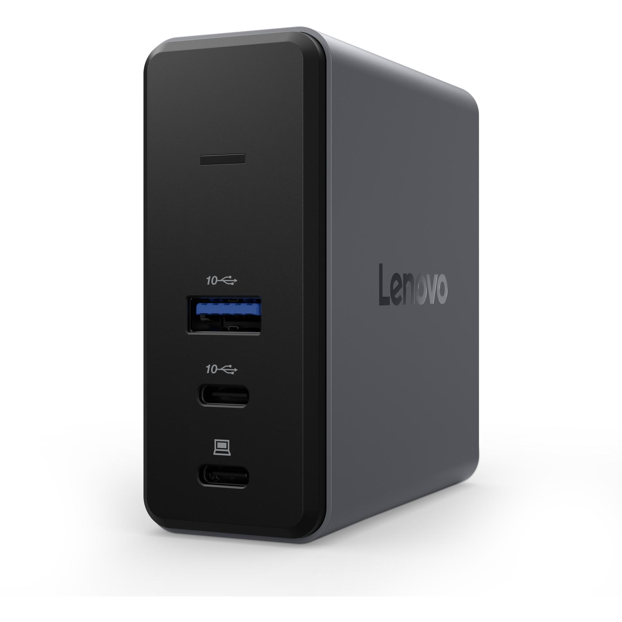 Lenovo Charging GaN Dock (USB-C, 1 Port), Dockingstation + USB Hub, Grau