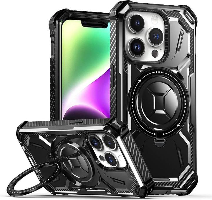 Produktbild Cover-Discount iPhone 15 Pro - Armor Case mit Kickstand schwarz (Apple iPhone 15 Pro)