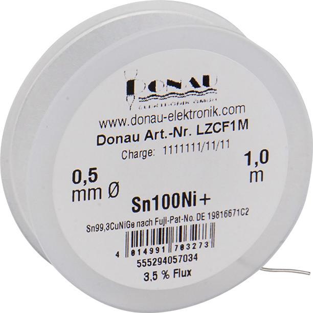 Actual product image Donau ISO-Core Clear Sn100Ni+, bobine pliante de 1 m, 0.5 mm (Soldering Coil Kit)