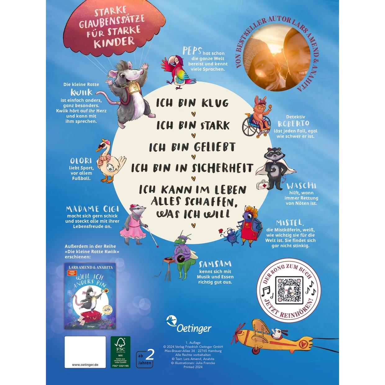 Thumbnail - Die kleine Ratte Kwiik macht stark. Weil ich wichtig bin, Kinderbücher von Anahita, Lars Amend, Julia Francke