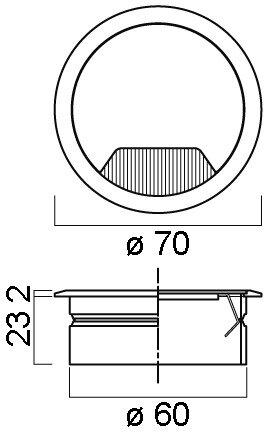 Image du produit Goll ouverture du câble (Passe-câbles)