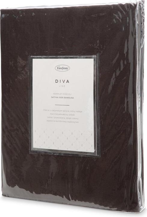 Productafbeelding Eurofirany Bettwäsche 220x200 cm glatt aus Baumwollsatinbraun Farbe Dina Diva Linie (Dekbedovertrek, 220 x 200 cm)