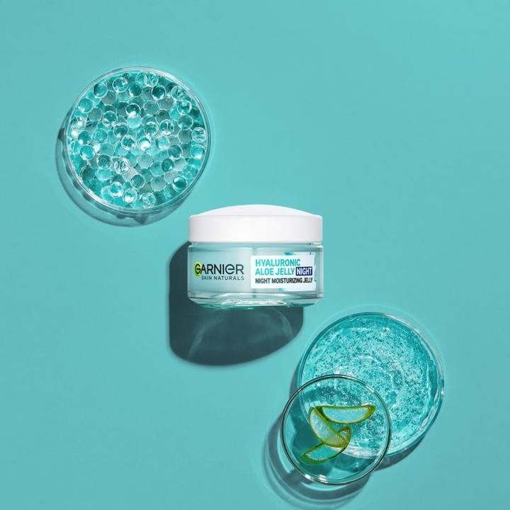 Actual product image Garnier Skin Naturals Hyaluronic Aloe Night Moisturising Jelly (50 ml, Night cream)