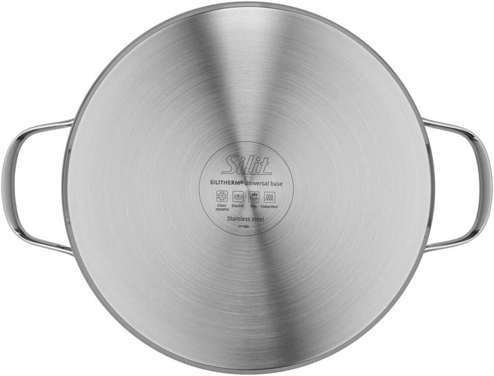 Produktbild Silit Kochtopf Bratentopf Induktion 24cm Glasdeckel 4,1l Achat Edelstahl (Bräter + Schmortopf, Edelstahl, 24 x 12.50 cm)